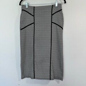 FAITH & JOY Stretchy Black & White Pattern Pencil Skirt Size Medium
